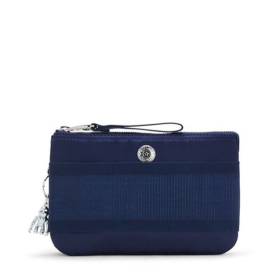 Kipling Creativity Extra Large Metallic Wristlet Çanta Lacivert | TR 1148ZU